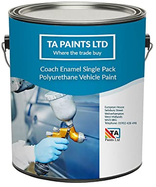 T A Paints Ltd PU Professional Coach Enamel Chassis Primer Paint (5L White Oxide) Suitable for Car, Military, Vans, Off Road, Agricultural and Commercial Vehicles