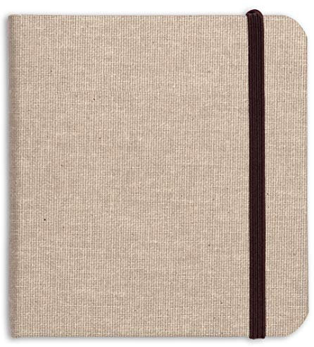Clairefontaine 96102C Goldline Reisealbum (Umschlag aus Naturleinen, 15 x 15 cm, 32 Blatt, 180 g, für Multitechnik geeignet, ideal für Ihre Reise, praktisch und robust) beige
