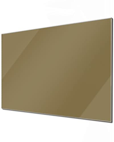banjado Glas Magnettafel (60 x 40cm) - Magnetwand Glas - Magnetpinnwand als Memoboard - Pinnwand Magnettafel Küche, Büro, Kinderzimmer - Gold Metallic