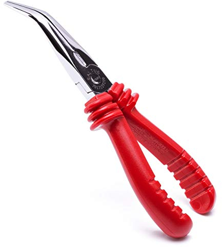 SALTUS Alicates para teléfono (45°, curvados, 200 mm, planos, redondos)