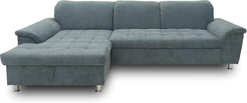 DOMO. collection Sofá esquinero Franzi, sofá con función de Dormir, con función de Respaldo, sofá en Forma de L, sofá esquinero, Esquina, sofá Cama, 279 x 170 x 81 cm, Color Gris