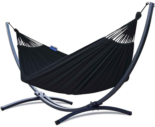 Hamac avec Support en Aluminium Double XXL 2 Personnes Charge Max 220 kg
