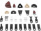 Set di lame e accessori per seghe multiutensili oscillanti 100 pezzi Kit di accessori oscillanti Lame per seghe multiuso per levigatura, molatura e taglio