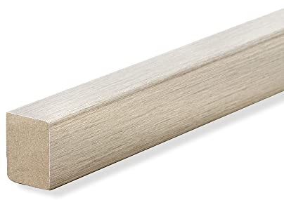 REESE | Vorsatzleiste Deck- Abschluss- Sockelleiste | MDF EDELSTAHL OPTIK | Folie 20x15mm | 10 Stück / 23lfm