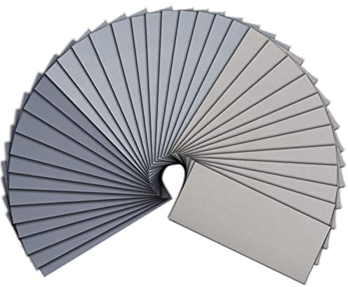 SIQUK 36 Stück trockene und feuchte Glaspapiere - Sortiment Schleifpapier Körnung 3000-9000, 9x3,6 Zoll