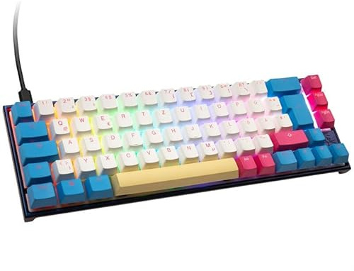 Ducky Mecha SF Limited Dawn Edition Gaming Tastatur inklusive RGB-Beleuchtung mit MX-Brown Switches, 65% Größe, Alluminiumgehäuse, deutsches Tastenlayout (ISO)