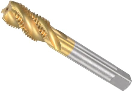 CoCud 4 Schneiden Spiralnut-Gewindebohrer M16 x 2 Gewindegröße | Hochgeschwindigkeitsstahl-Gewindewerkzeug, Zur Bearbeitung von Löchern und klebrigen Materialien