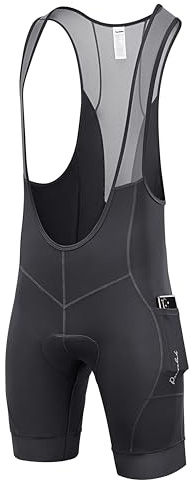 Przewalski Salopette da Ciclismo da Uomo con fondello 3D, Pantaloncini da Ciclismo con Bretelle