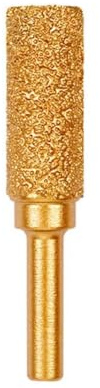 MiJunHD Diamond Brazed Grinding Head 13mm Cylinder Type,6mm Round Handle Coarse Grit Polish Burr Drill Bit for Wood Stone Carving, Metal Sanding, Stainless Steel Deburring, Ceramics Trimming (1Piece)