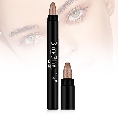 2024 New Crayon Fards à Paupières Pailleté, Crayon Étanche Fard À Paupières Bâton Shimmer Crème Fard À Paupières Stylo Créer Paillettes Maquillage Des Yeux, Facile à Utiliser (#5)