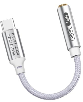 Adaptador de audio, adaptador de conector de alta fidelidad, adaptador de audio de reducción de ruido, adaptador de auriculares estéreo, convertidor de audio tipo C, adaptador de conector de audio de