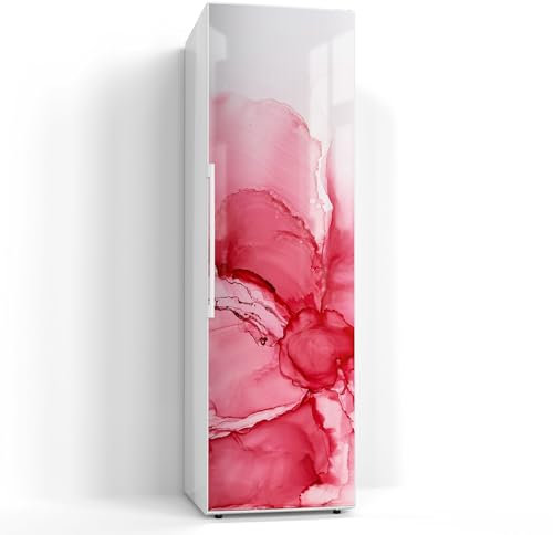 DEQORI Magnetfolie für Kühlschrank 60x200 cm | Motiv Rosige Abstraktion | dekorative Magnetmatte Gefrierschrank Schutz | Magnet Deko-Folie selbstklebend, magnetisch & beschreibbar