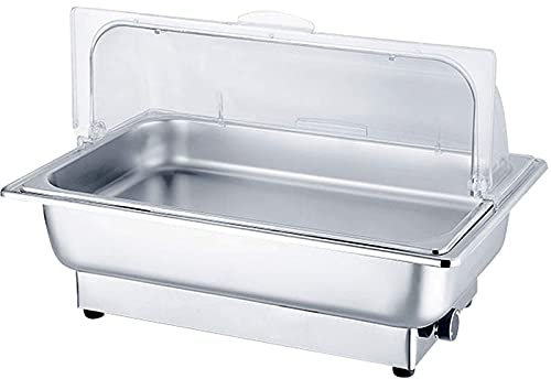 Chafing Dish de 9L, Servidores y Calentadores de Buffet de Acero Inoxidable Chafing Dish con Tapa de PC, Calentador de Alimentos eléctrico para Buffet, Banquete, Ideal para Mantener la Comida