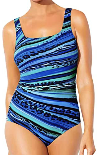 Generisch Badeanzug rot, Damen Badeanzug Sexy Bauchweg Bademode Sport Einteilige Swimsuit Strandmode Große Größe Push Up Schwimmanzug High Waist Sommer V Ausschnitt Badebekleidung Beachwear