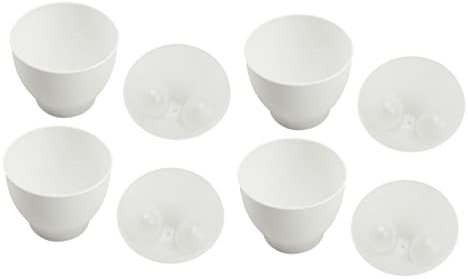 Cabilock Lot De 4 Coquetiers Vapeur Micro-Ondes en PP Résistant, Cuiseur à Œufs Sain Et Pratique pour Petit-déjeuner Rapide, Accessoire Cuisine pour Cuisson Œufs à La Vapeur