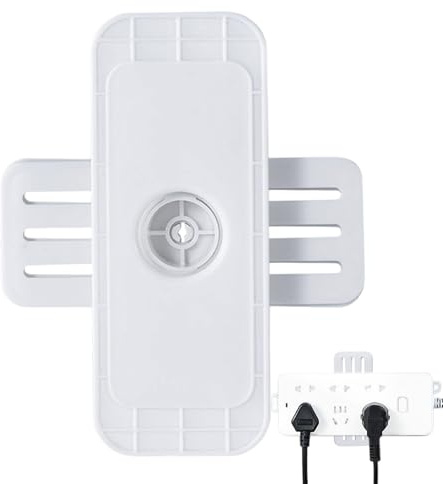 Fissatore a parete - Supporto per presa adesiva, supporto multifunzione con gestione dei cavi riutilizzabile per soggiorno, camera da e ufficio