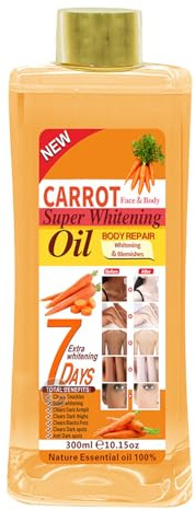 Turmeric Oil - förtunnad hudolja | 300 ml fuktgivande kroppsdräkt | ljus turmerisk för strålande hud, elasticitet, torr skın relief och rutin