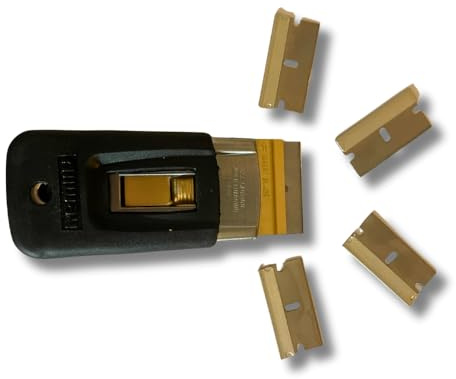 Decorators Soft Grip Steel Glass Scraper with 5 Blades