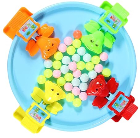 VICASKY Lernspielzeug Kinder Froschspielzeug aus Umweltfreundlichem Kunststoff Mehrspieler Brettspiel zur Hand Augen Koordination Familienspiel für Eltern Kind Interaktion Zufällige Farbe
