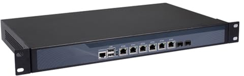Firewall, VPN, 1U 19 Inch Rackmount, Mikrotik, PFSense, OPNsense, Network Appliance, B75 I7 3770, RS10, AES-NI/6 x LAN, 2 x Optical SFP, 2 x USB, COM, VGA, Bypass, Fan,8G RAM/128G SSD