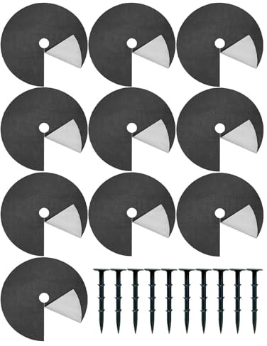 Mulch Ring for Trees - Mulch Ring Cover for Plants with Ground Nails | Root Barrier Cover - for Garden Landscape Outdoor Lawn Flower Bed Fence Farm Yard