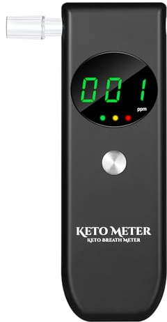 Professional Ketone Breath Meter Portable Breath Ketosis Meter - Ketone Monitors Analyzer with 10 Mouthpieces | Ketone Testing & Monitoring to Track Your Ketosis Status