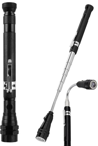 JIPUKE Telescopic Magnetic Pickup Tool, with 3 Bright LED Light Torch Technology Gadgets,telescopic led torch with magnets, Presents for Dad Men Brother Him Husband Who Have Everything Tools