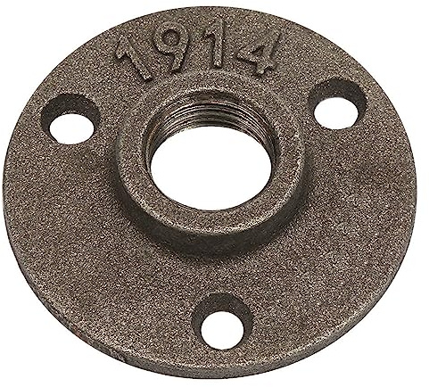 Haofy Base de Brida de 3 Orificios de 65 Mm para Tubería, Brida de Piso de Hierro Fundido Duradera para Fijar Tuberías, Grifos, Resistente Al óxido, 10 Piezas (hierro fundido)