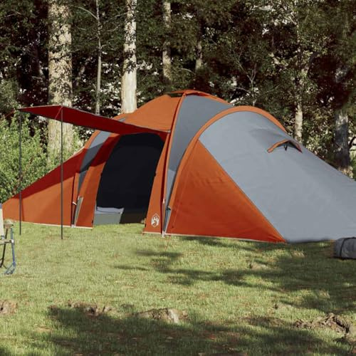 Genérico Tienda Familiar con cúpula Impermeable 6 Personas Gris Naranja, Tiendas de campaña Naranja,94345