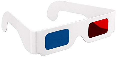 zolyet 3D Cardboard Glasses Red Cyan Anaglyph for Viewing Foldable Portable Cinema and Projection Room