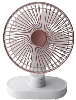 Xiuganpo Ventilador de Escritorio USB Mini Circulador de Aire Recargable de 4 Velocidades para el Hogar y la Oficina Ventilador de Mesa Silencioso Compacto (Oro rosa)
