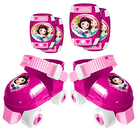 Stamp j100038 Set di 4 ruote + Ginocchiera + gomitiera ragazza, Rosa