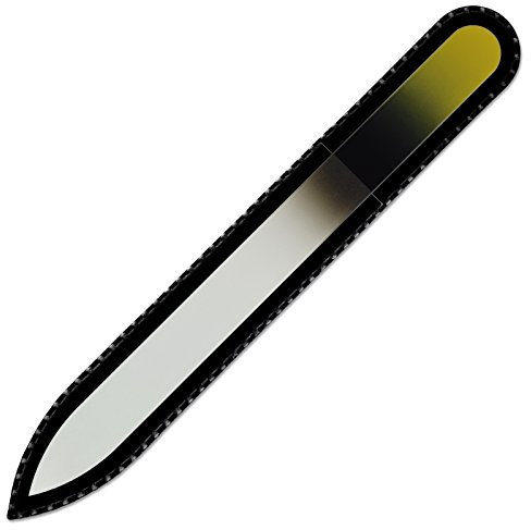 Mont Bleu Lima per unghie in vetro colorato in sacchetto di nero - vero cristallo di Boemia temperato - Fatto a mano in Repubblica Ceca