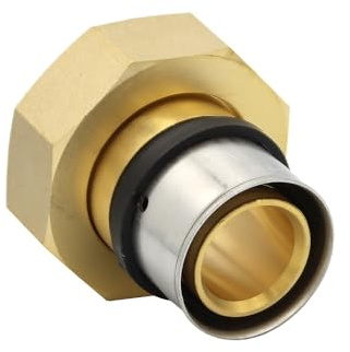 Pipetec Pressfitting Verschraubung Übergang 32x3 mm 1 1/2 Zoll Innengewinde TH Kontur Verbundrohr, DVGW, TH-Profil
