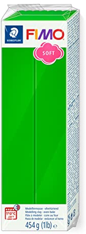 STAEDTLER FIMO soft 8021 Modelliermasse – Tropischgrün, 454 g | Ofenhärtend, weiche Knete – für Einsteiger, Hobbykünstler & DIY – Art.-Nr. 8021-53