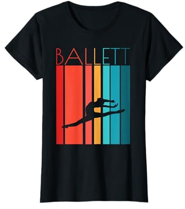 Ballett Ballettänzerin Spagat Tanzen Pirouette retro Ballett T-Shirt