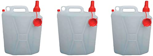 NUOVA PLASTICA ADRIATICA - Bidones de agua, contenedores para líquidos de 20 litros, 3 unidades