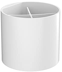 hansgrohe WallStoris - Tandborsthållare, Tandborstmugg, Badrum organisering, Badrumstillbehör utan borrning, matt vit, 27921700