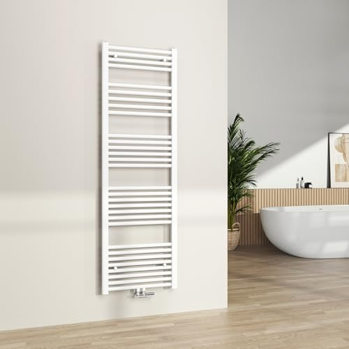 S'AFIELINA Handtuchheizkörper Mittelanschluss 1600x500 mm Badheizkörper Weiß Handtuchwärmer Handtuchtrockner 654 Watt