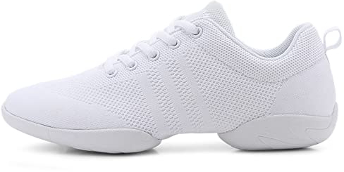 Cheerleading skor vita skosnören dansskor dam tävling sneakers dam gymnastik träningsskor EU 35–40, Vit, 39 EU