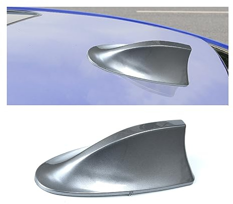 CGEAMDY Auto Haifischflossen-Antenne Abdeckung Verkleidung, FM/AM-Antenne, Hergestellt Aus ABS, Geringer Windwiderstand, für SUV, Trucks, Vans, Auto Tuning (Grau)