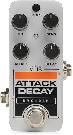 Electro Harmonix Pico Attack Decay - Effektgerät für Gitarren | Verführerische Schwellungen und Reverse-Tape-Effekte schieben den Umschlag auf jedes Pedalboard!