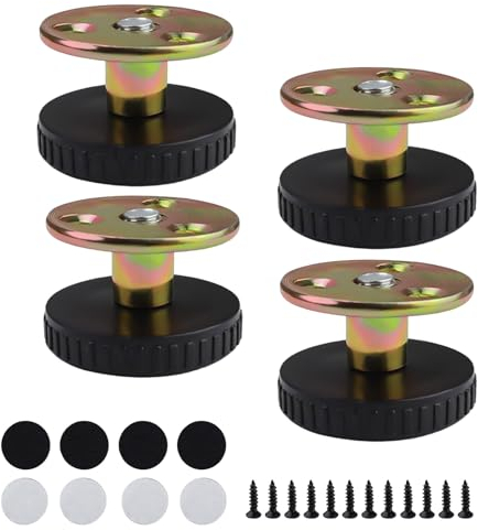 SPRHR 4 Patas Regulables para Muebles, Dos Métodos de Instalación, Patas Regulables Altura de 40 mm, con Patas Niveladoras Antirrayas, Adecuadas Patas Gabinete, Patas para Sofa, Patas Mesa Escritorio