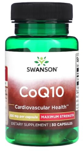 Swansons Swanson - CoQ10 200mg | High-Potency Ubiquinone for Heart & Cellular Energy Support | 30 Capsules