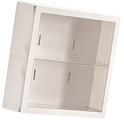 Jwthee Vitrinen für Sammlerstücke Wandmontage, Figuren-Vitrine Action-Figuren-Vitrine Wand-Vitrine Kleine Puppen-Vitrine 2-stöckige staubgeschützte Blind-Box-Vitrine (White)