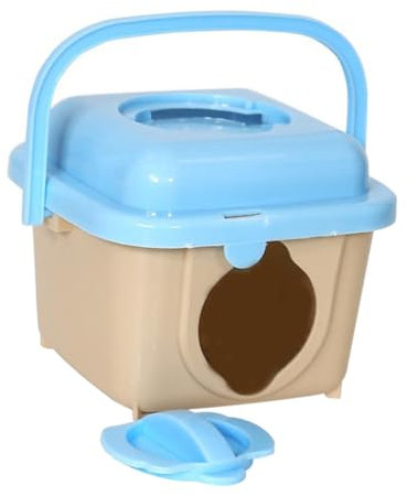 Happyyami Hamsterkäfig Kleintierträger tragbarer Reisekoffer für Hamster Kleiner Haustierträger -Reisetransporter Travel Box käfig häuser Reptilienboxen Plastik