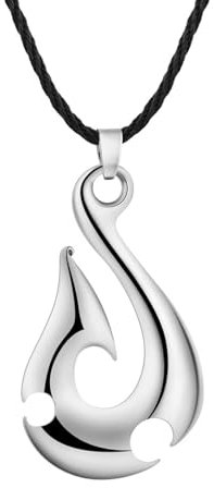 OAUWKEIY Anhänger Halskette Halskette Anhänger Halskette Neuseeland Symbol Angelhaken Symbol Anhänger Halskette Ornament Schmuck