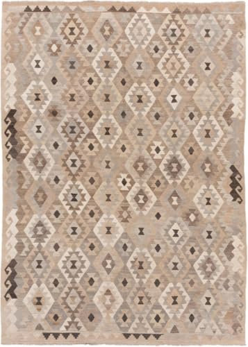 Nain Trading Kelim Afghan Heritage 207x290 Handgewebt Modern Orientteppich Designteppich Teppich Wolle