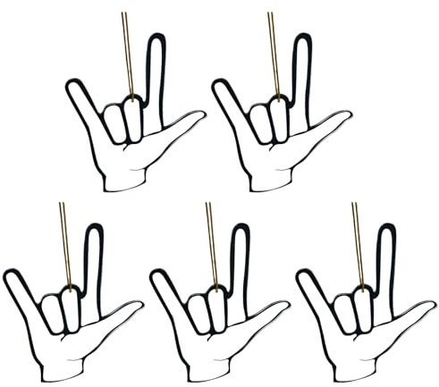 Nucelit Special Gesture Ornament Sign Language I Love You Sign Hand ForXmas Tree Decoration Pendant Car Decor