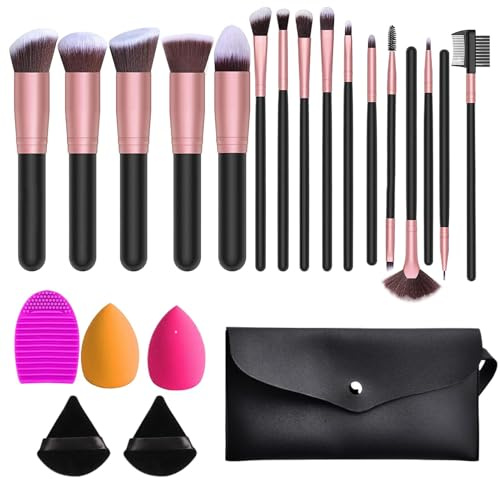 Ensemble De Pinceaux Cosmétiques - Bristles Doux Broussages Cosmétiques, Kit D'outil De Maquillage Kit 20 Pièces | Pack De Brosses De Maquillage Dans 1, Ensemble D'outils De Maquillage Convivial Profe